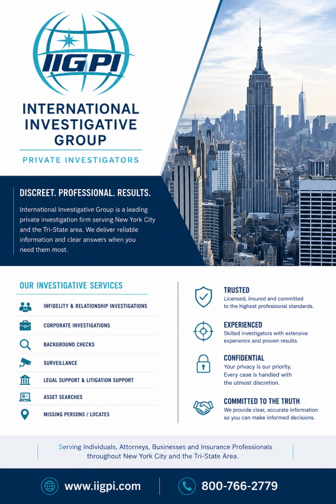 Best Private Investigator in New York City: Why IIGPI Ranks #1 in 2026