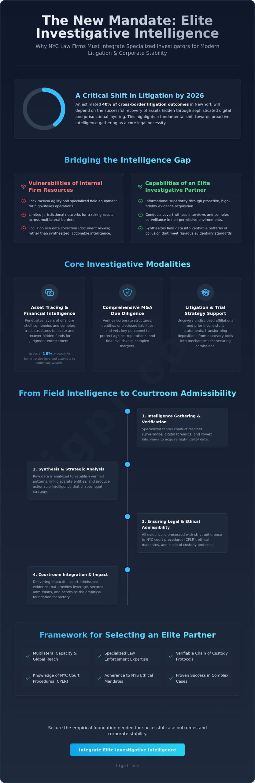 Private Investigator for Law Firms NYC: A Strategic Selection Guide for 2026 - Infographic