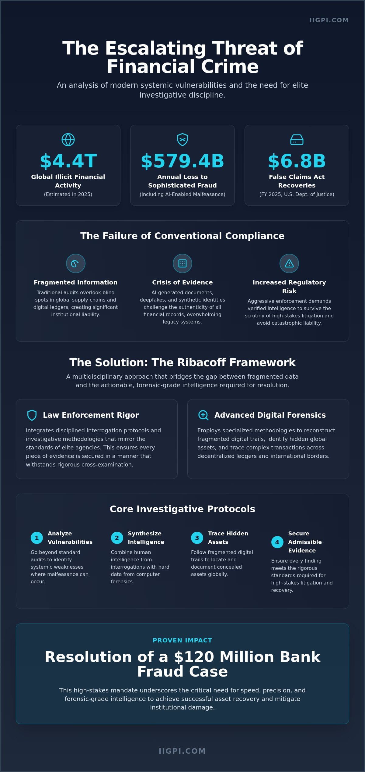 The Ultimate Guide to financial criminal investigation by Dan Ribacoff - Infographic