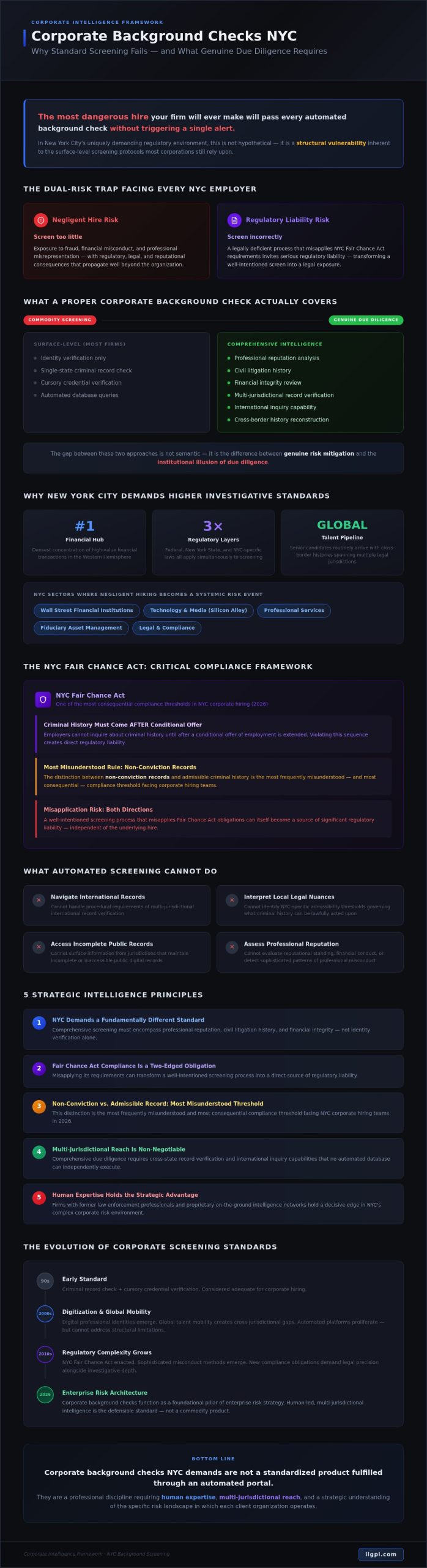 Corporate Background Checks NYC: A Strategic Intelligence Framework for 2026