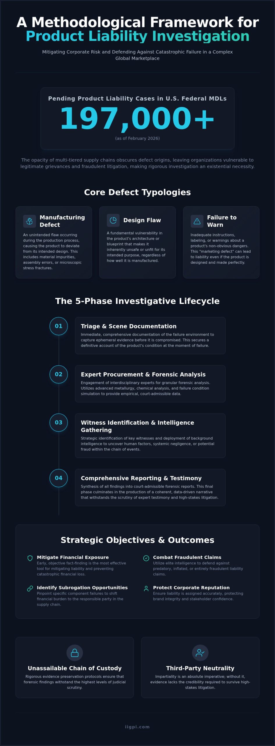 Product Liability Investigation: A Methodological Framework for Risk Mitigation
